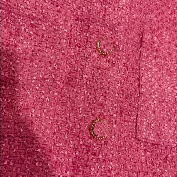 revolve x Endless Rose Pink Sleeveless Button-Front Tweed Business Dress M NWT - Picture 7 of 10